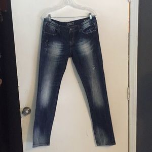 Express Rerock Women's Skinny Jeans - Blue